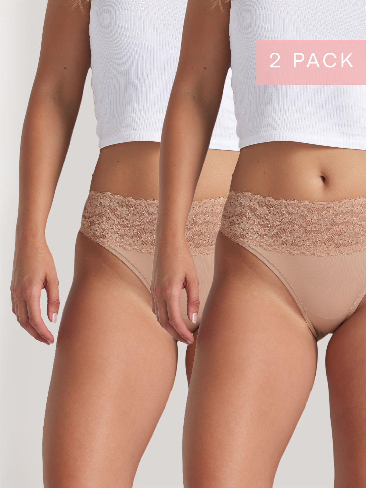 2 Pack Glowlights Bikini in Hazelnut by Kayser Lingerie