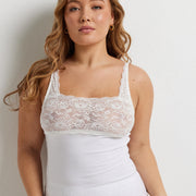 Daily Essentials Cotton & Floral Lace Cami (465N)