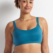 Alive Wire-Free Bandeau Bra in Blue Coral by Kayser Lingerie