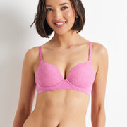 Alive Lace Graduated Push Up Bra in Super Pink by Kayser Lingerie