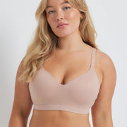 Alive Supportive Full Figure DD+ Wirefree Bra in Nude by Kayser Lingerie