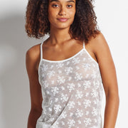 All Over Lace Cami in white by Kayser Lingerie