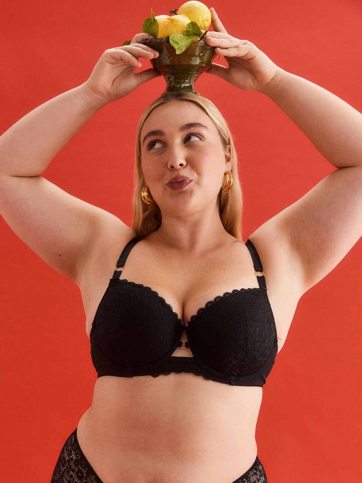 Be Free Lace DD+ Balconette Bra in Black by Kayser Lingerie