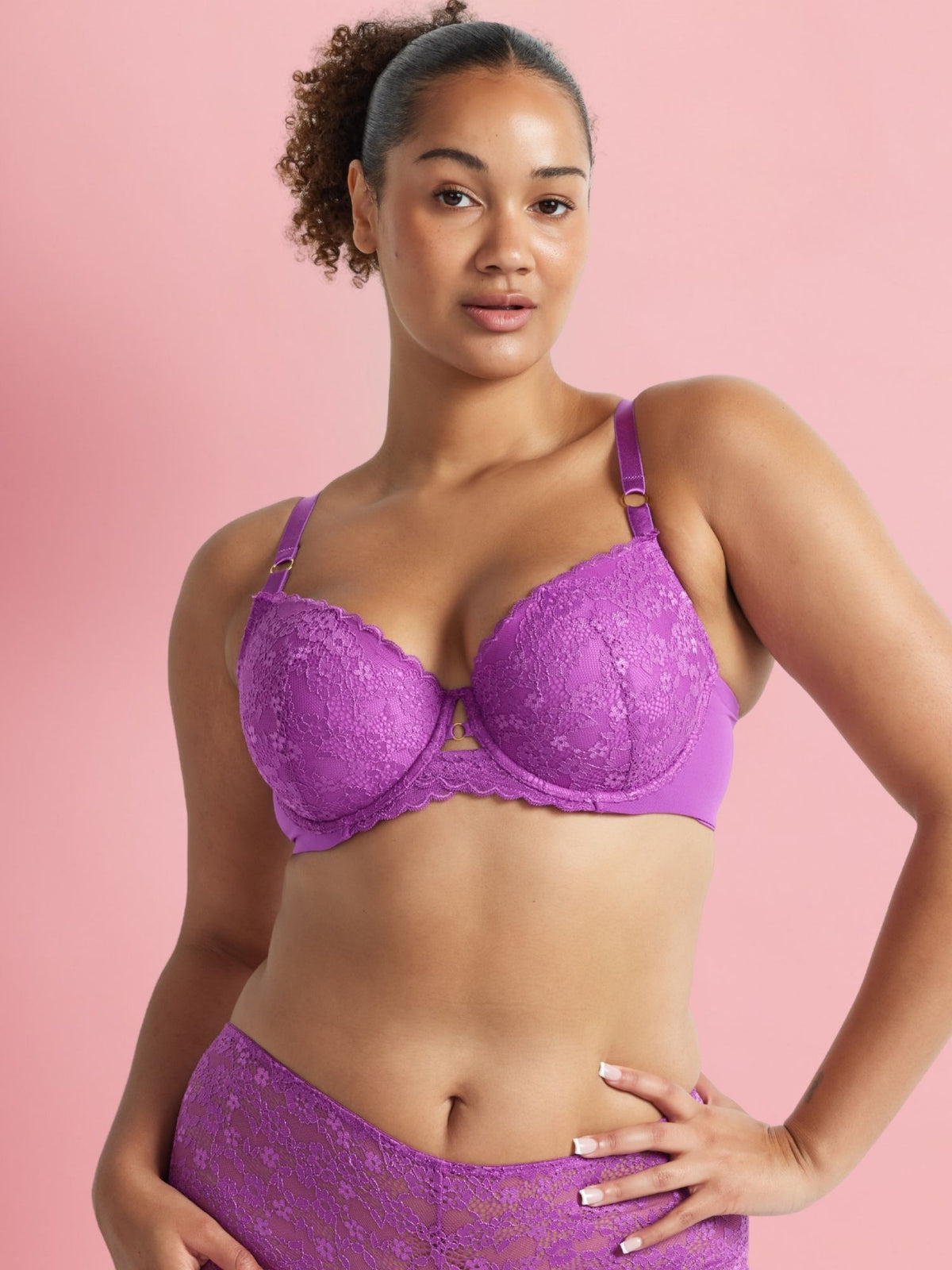 Be Free Lace DD+ Balconette Bra in Sweet Pea by Kayser Lingerie