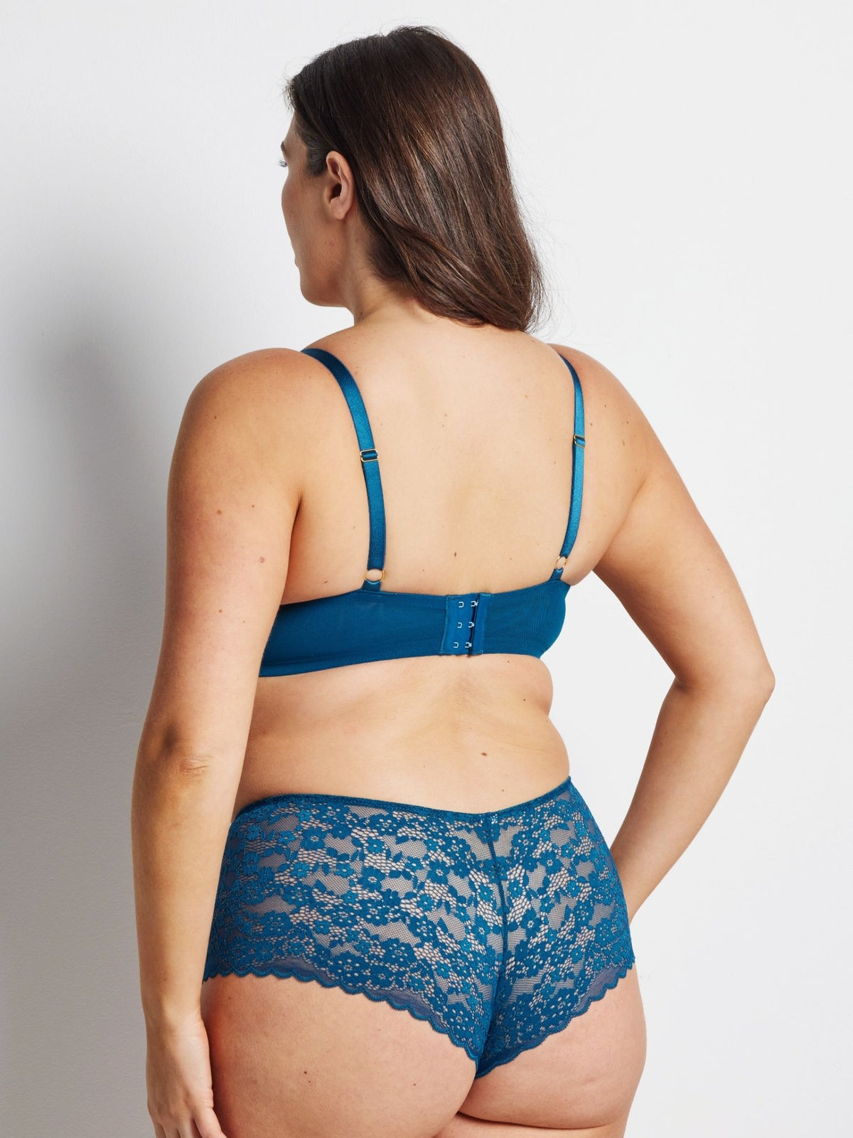 Be Free Lace Short knicker in Blue Coral by Kayser Lingerie