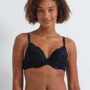 Be Real Lace Push-up Bra in Black by Kayser Lingerie