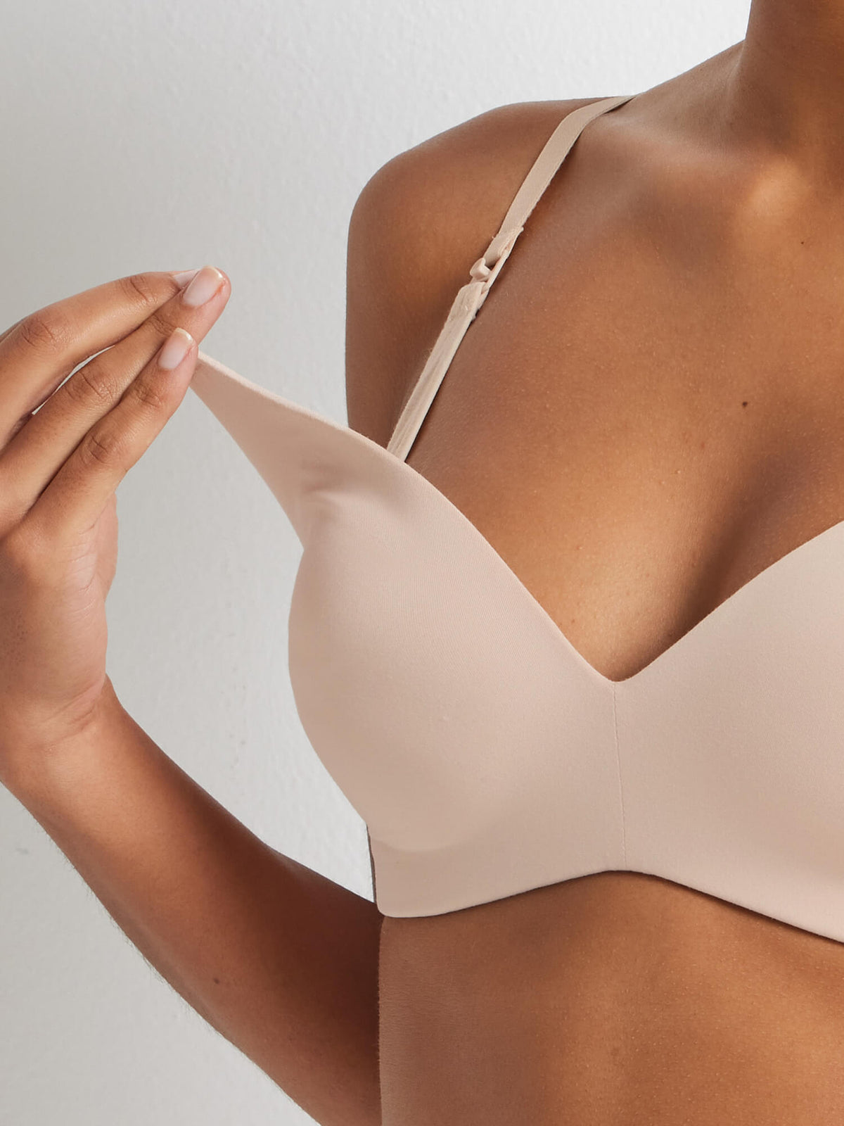 Total Comfort Maternity Wire Free Bra in Beige - Kayser Lingerie