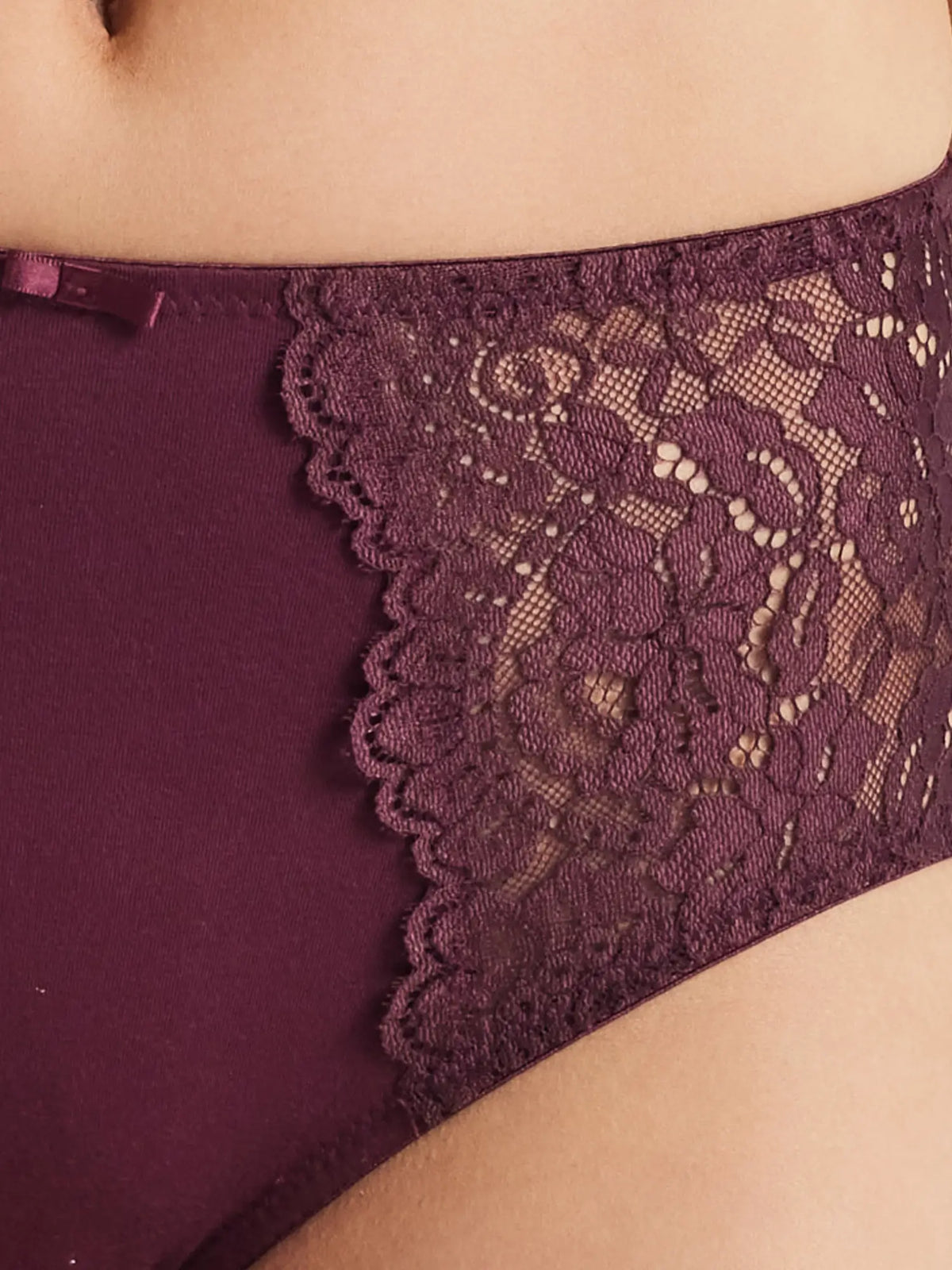 2-Pack Stretch Lace & Cotton Full Brief (219) in Cherry Red & Black by Kayser Lingerie
