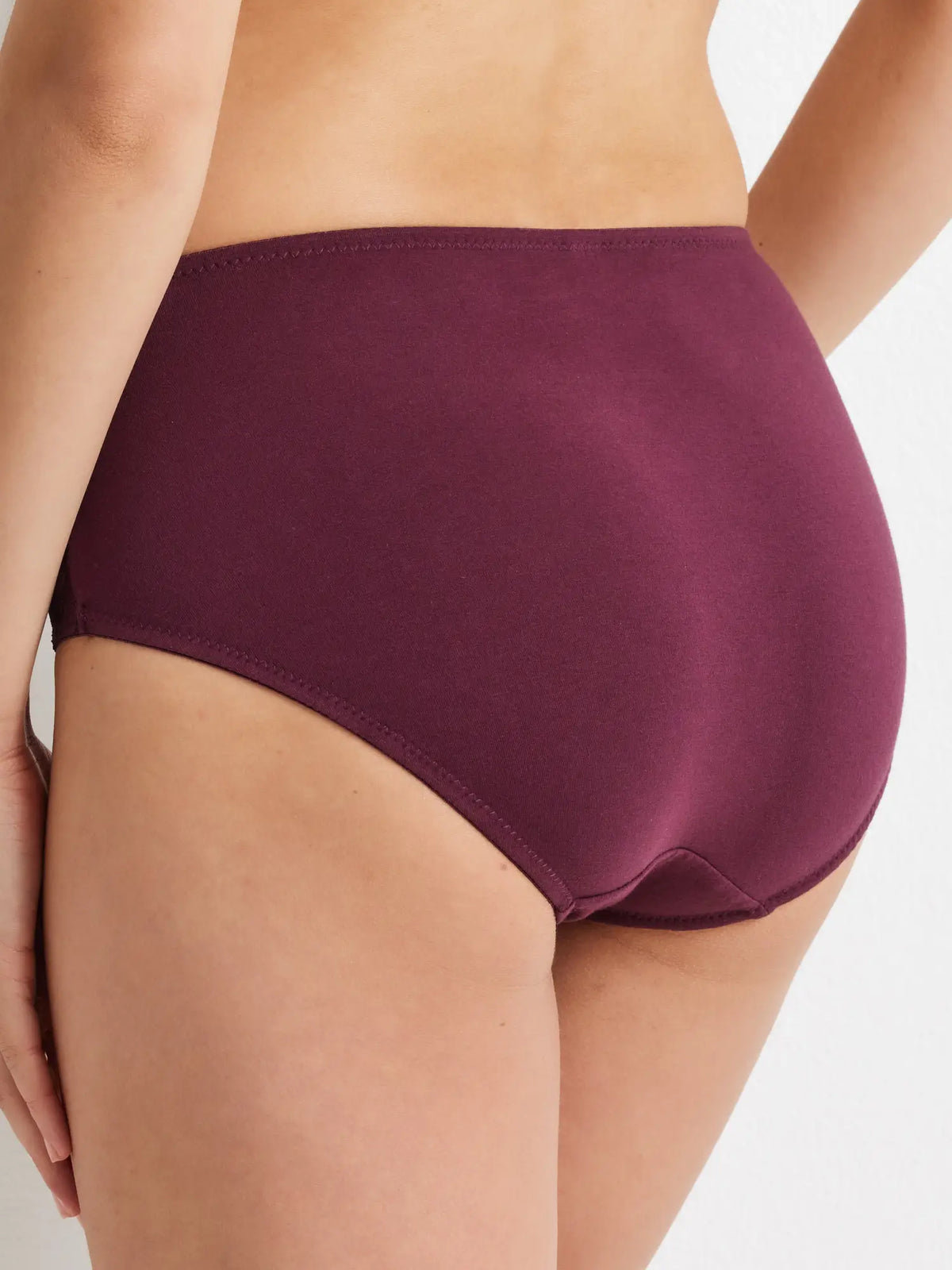 2-Pack Stretch Lace & Cotton Full Brief (219) in Cherry Red & Black by Kayser Lingerie