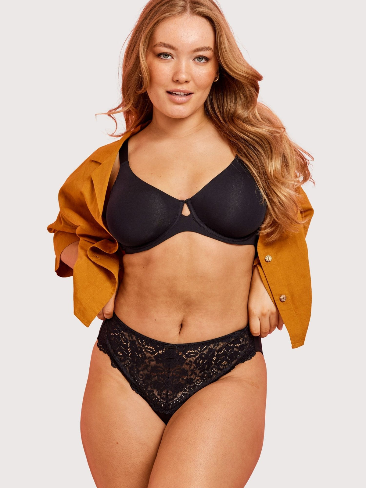 Classic Lace Full Brief in Black by Kayser Lingerie