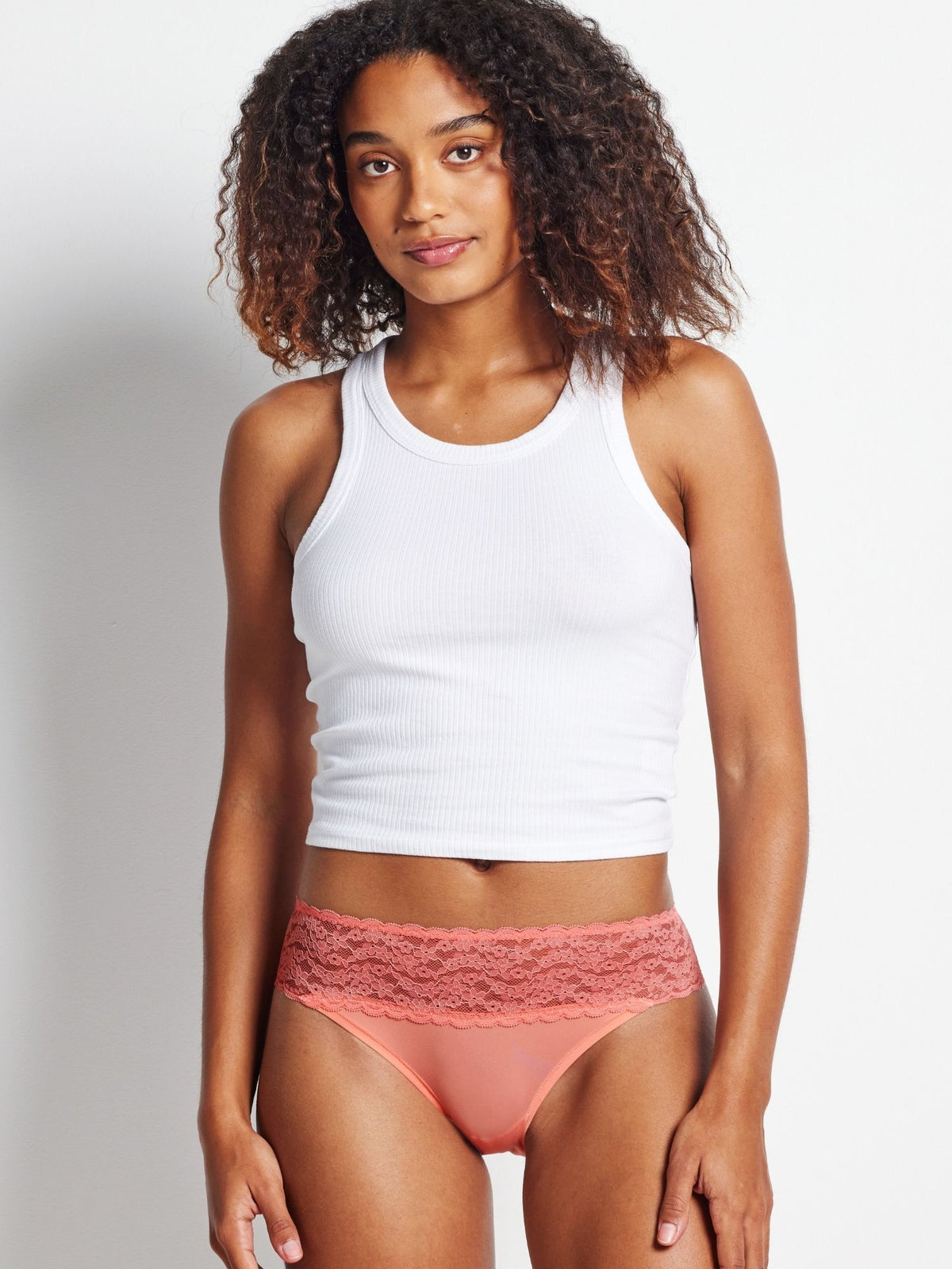 Glowlights Bikini Brief in Candlelight Peach by Kayser Lingerie