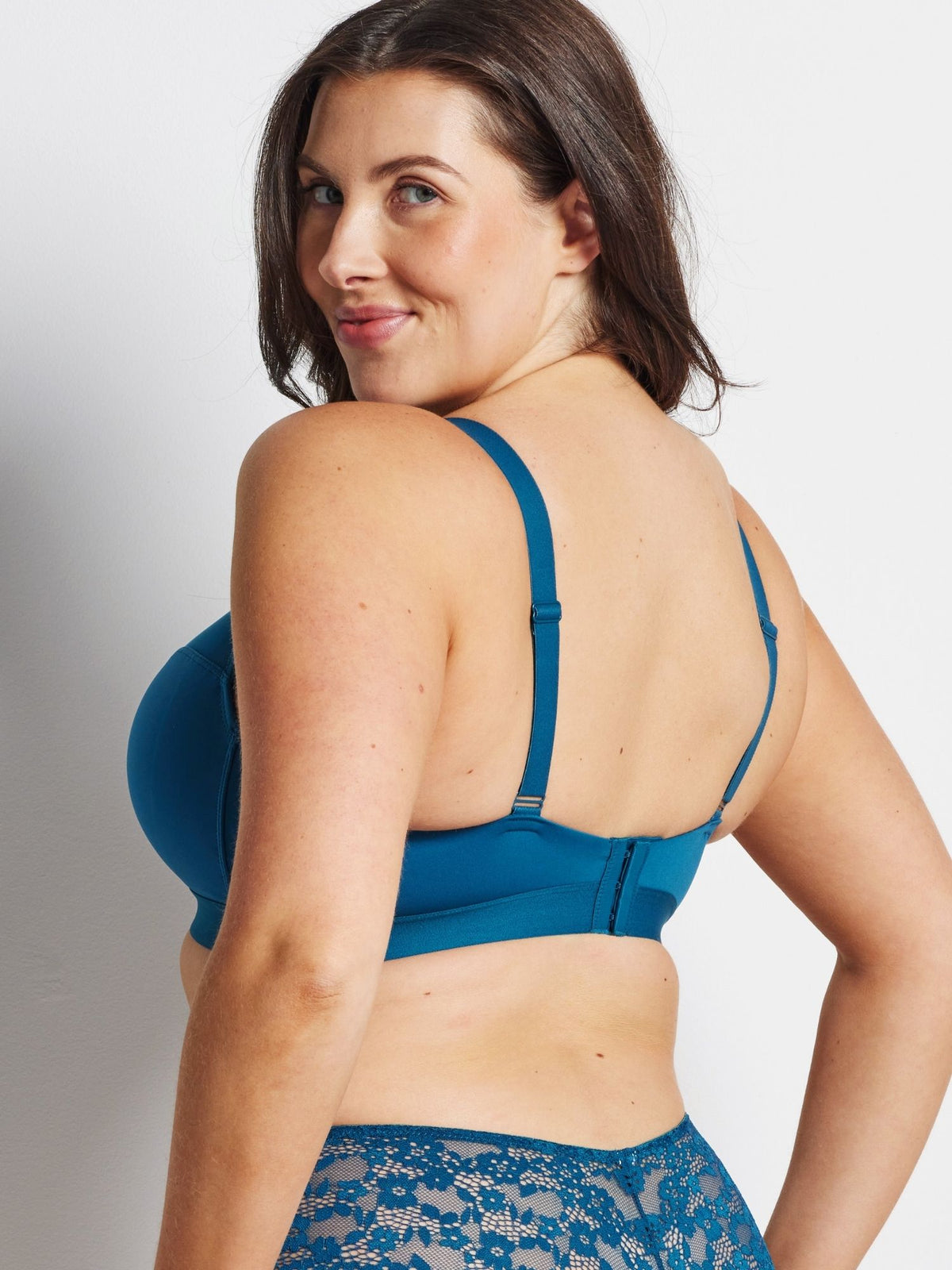 Hold Up Unreal Wire Free Bra in Blue Coral by Kayser Lingerie