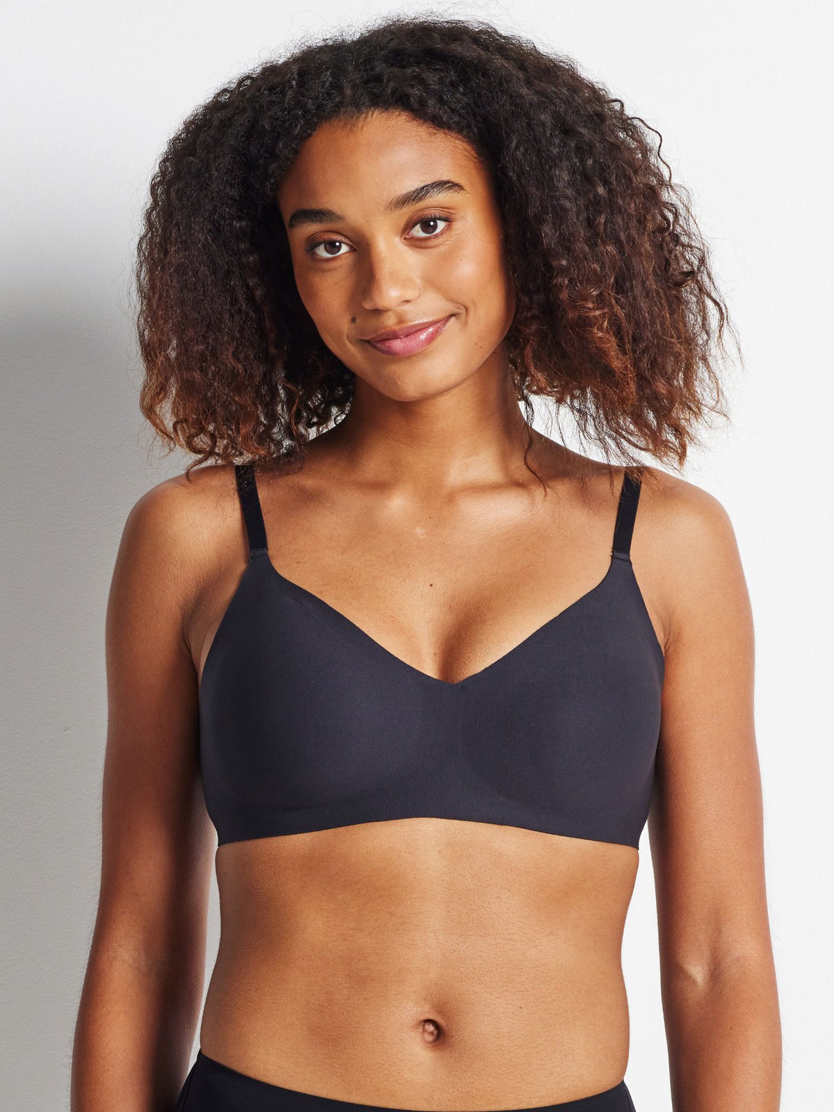 One Piece Wirefree Bra in Black by Kayser Lingerie