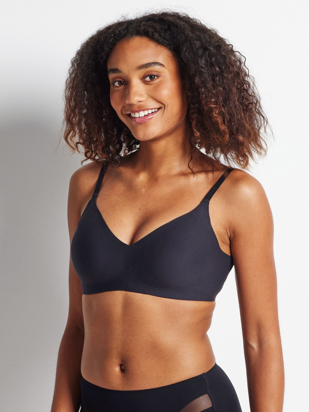 One Piece Wirefree Bra in Black by Kayser Lingerie