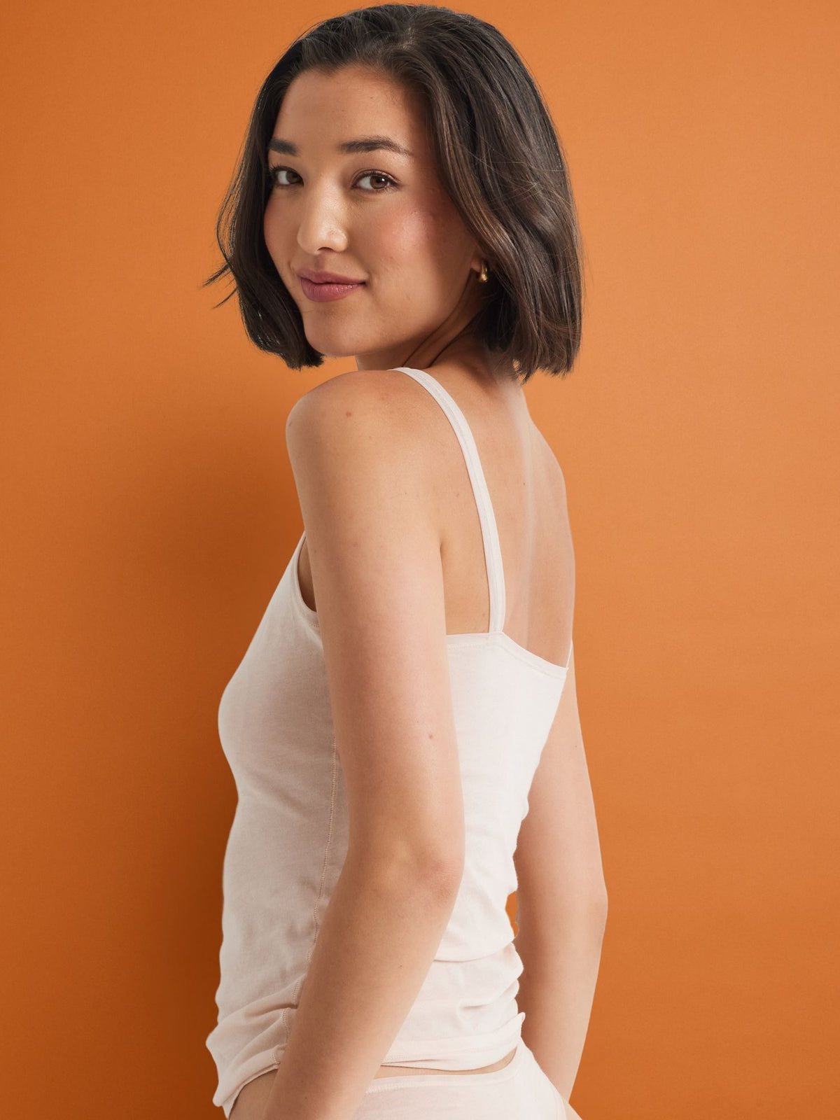 Pure Cotton Singlet Cami in Honey Beige by Kayser Lingerie