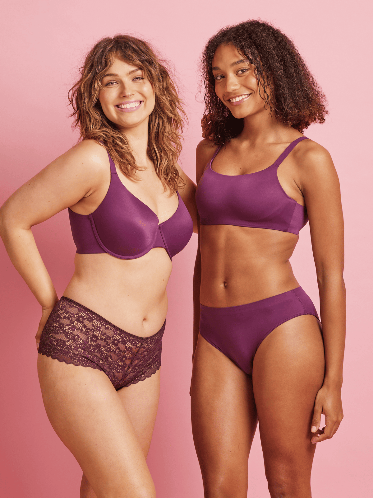 Alive Bandeau Wire-Free Bra in Midnight Plum by Kayser Lingerie