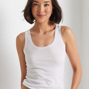 Pure Cotton Wide Strap Cami in white by Kayser Lingerie