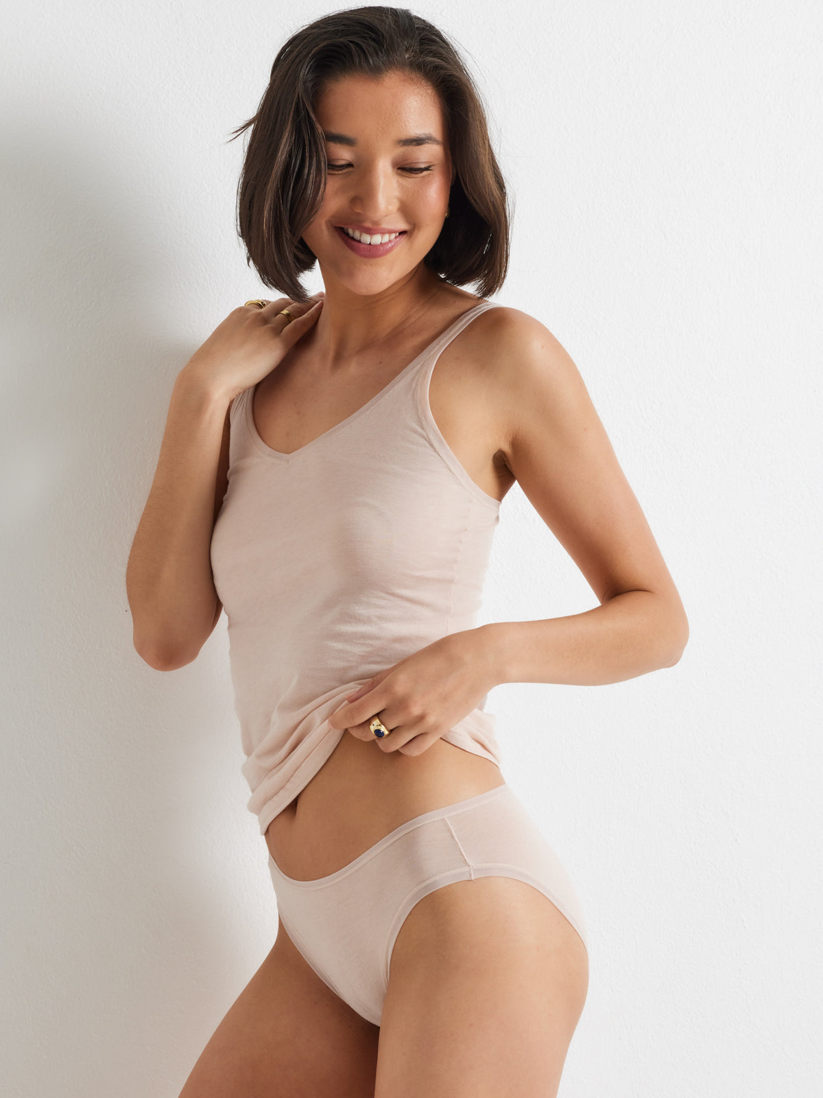 Pure Cotton High Cut Brief in Honey Beige by Kayser Lingerie