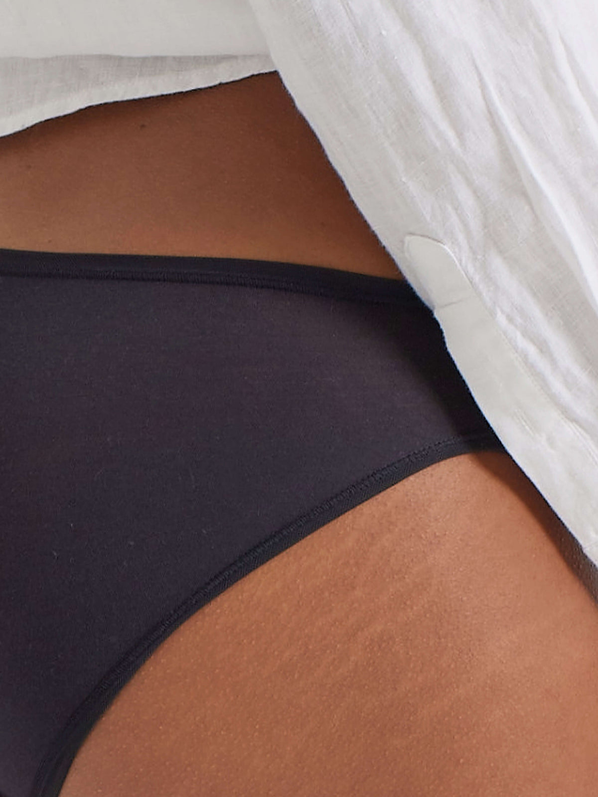 Pure Cotton Black Bikini Underwear by Kayser Lingerie