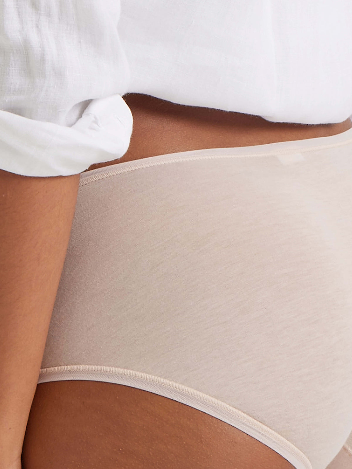 100% Cotton Honey Beige Full Brief Underwear by Kayser Lingerie