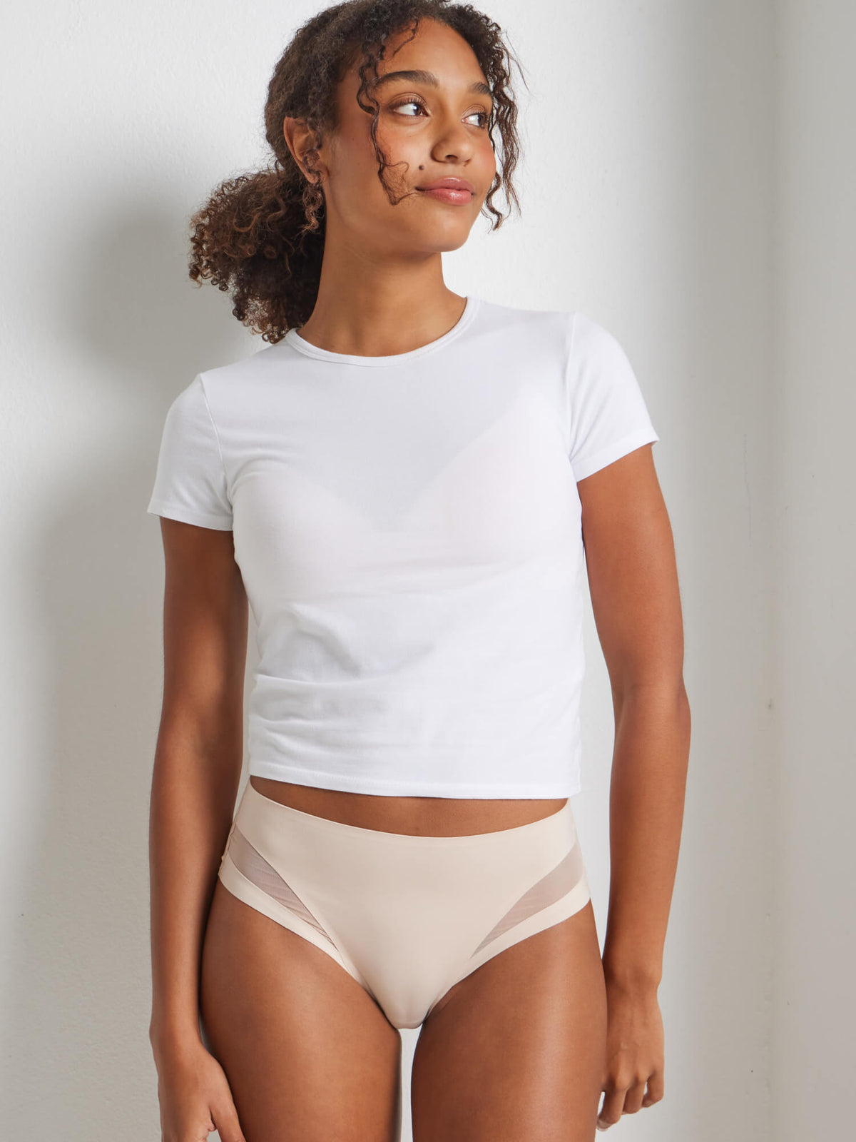 2-pack Sleek & Smooth Hi-Cut Brief in Black/Blush by Kayser Lingerie