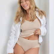NEW Supima Bliss Cotton Full Brief in Honey Beige by Kayser Lingerie