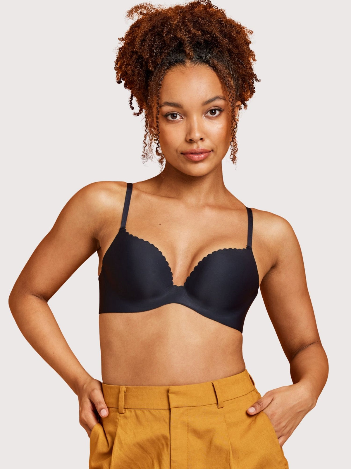 Best-selling Seamless Black T-shirt Bra by Kayser Lingerie
