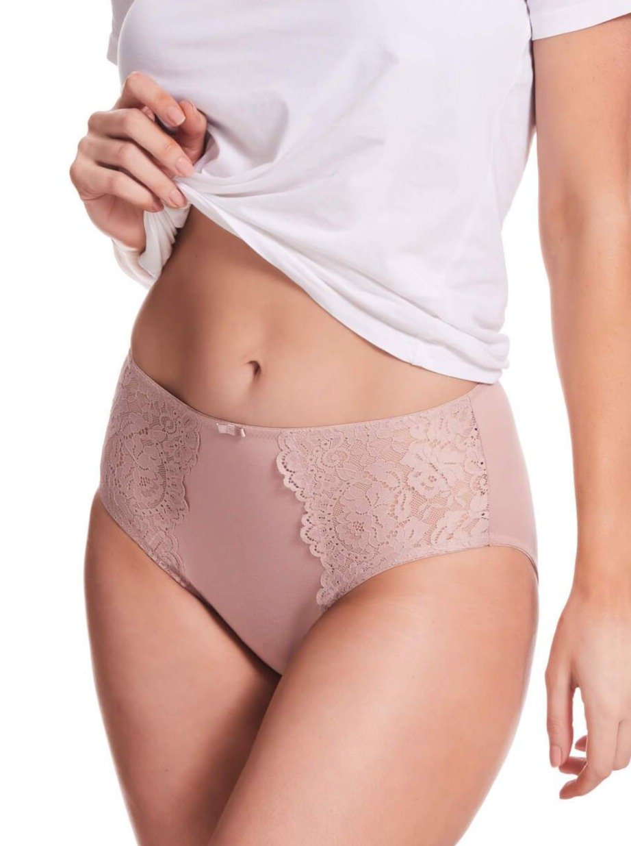 2 Pack Cotton &amp; Lace Full Brief in Blush - Kayser Lingerie