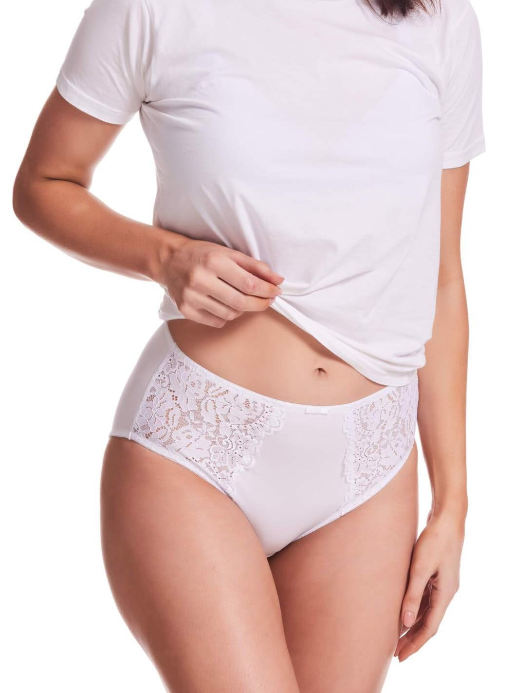 2 Pack Daily Essentials Stretch Lace &amp; Cotton Full Brief (219)