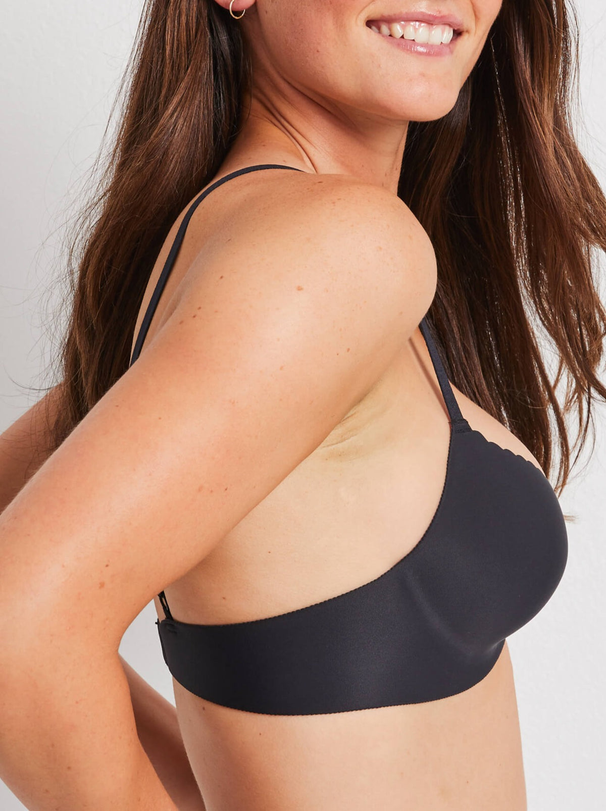 Side of Kayser Very Smooth One Piece Bra in Black