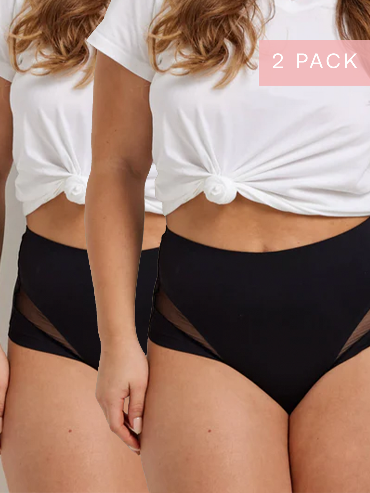 2 Pack Sleek &amp; Smooth Full Brief Underwear in Black by Kayser Lingerie