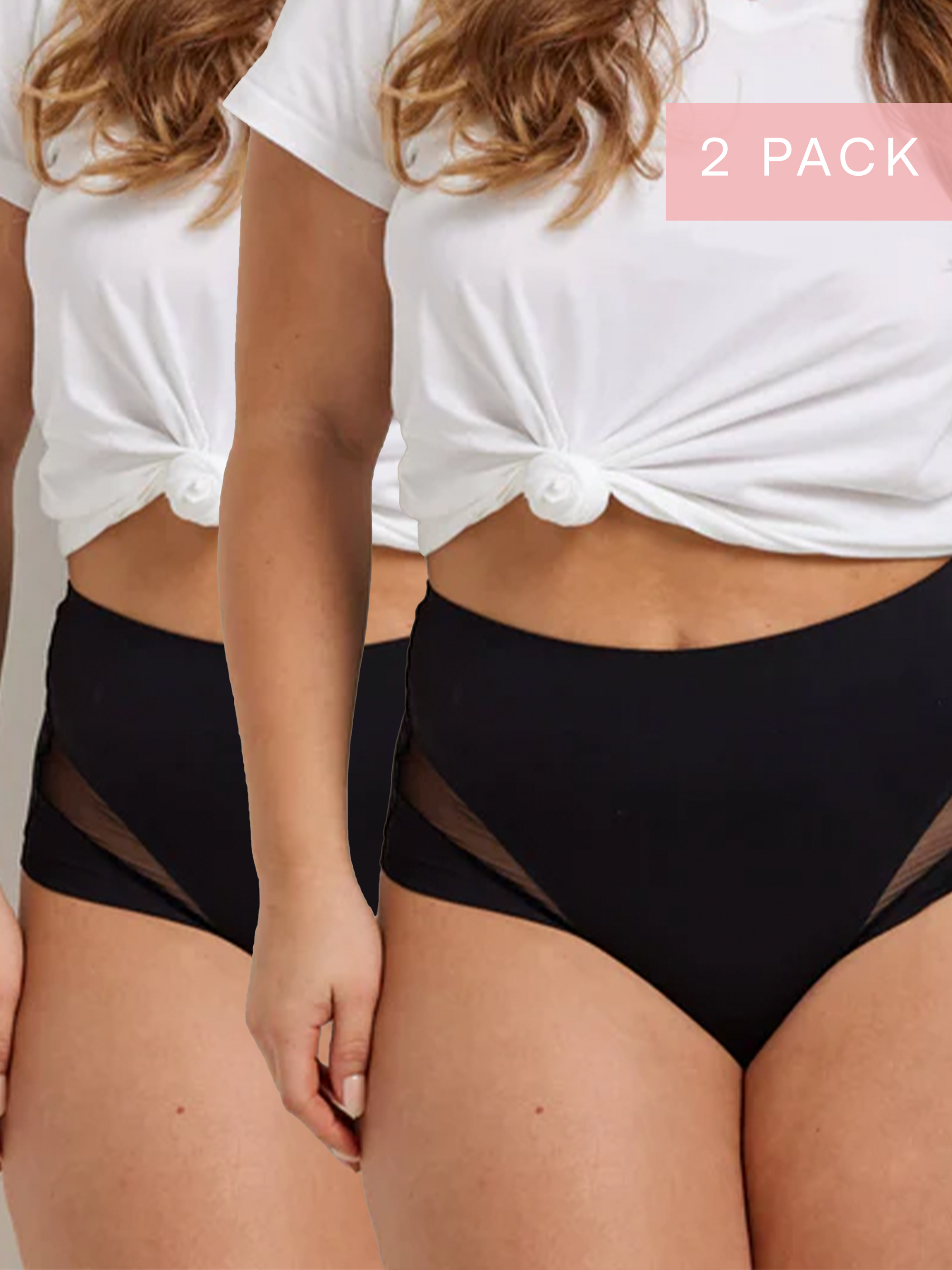 2 Pack Sleek & Smooth Full Brief Underwear in Black by Kayser Lingerie