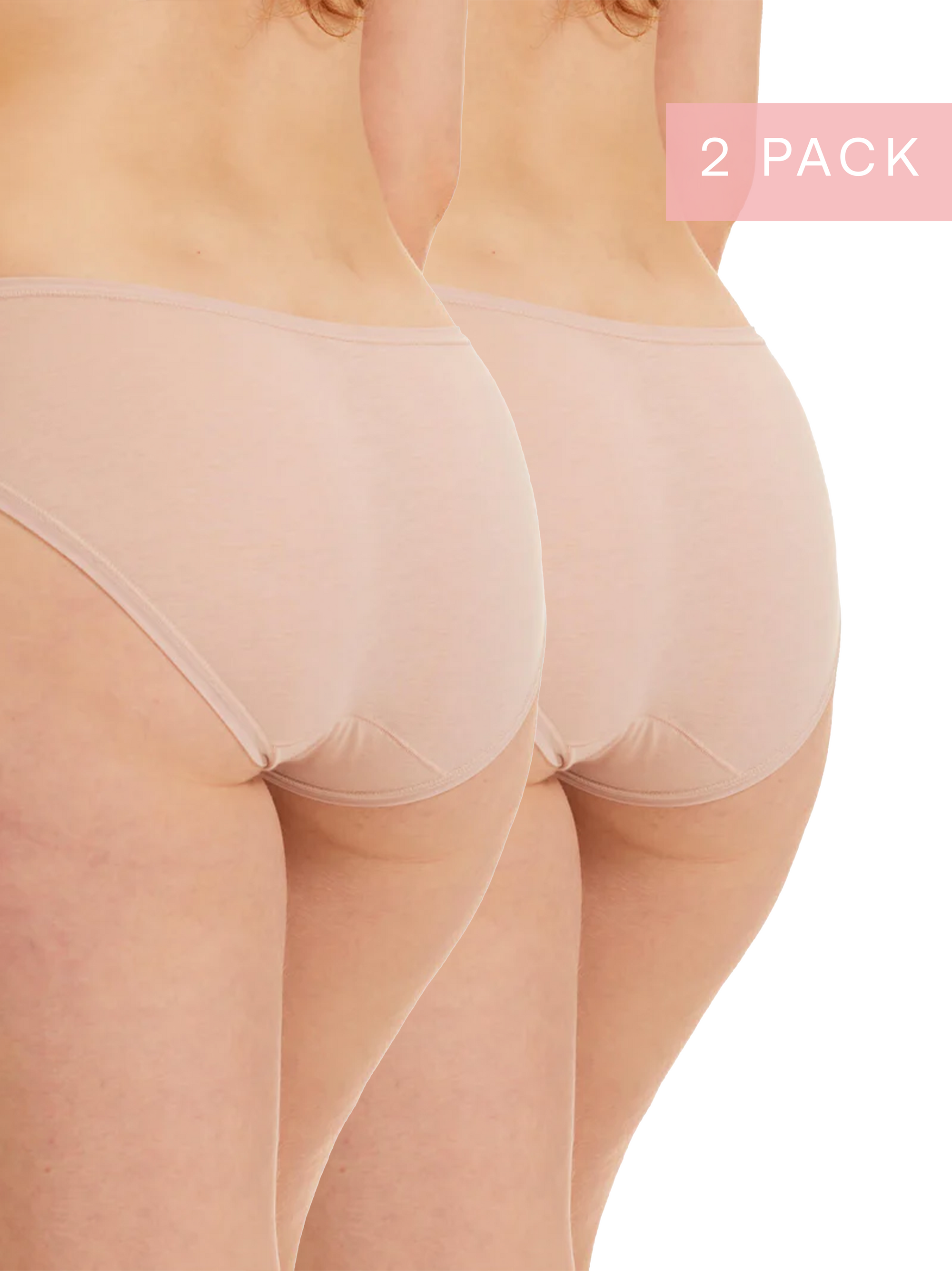 2 Pack Pure Cotton Bikini in Honey Beige - Kayser Lingerie