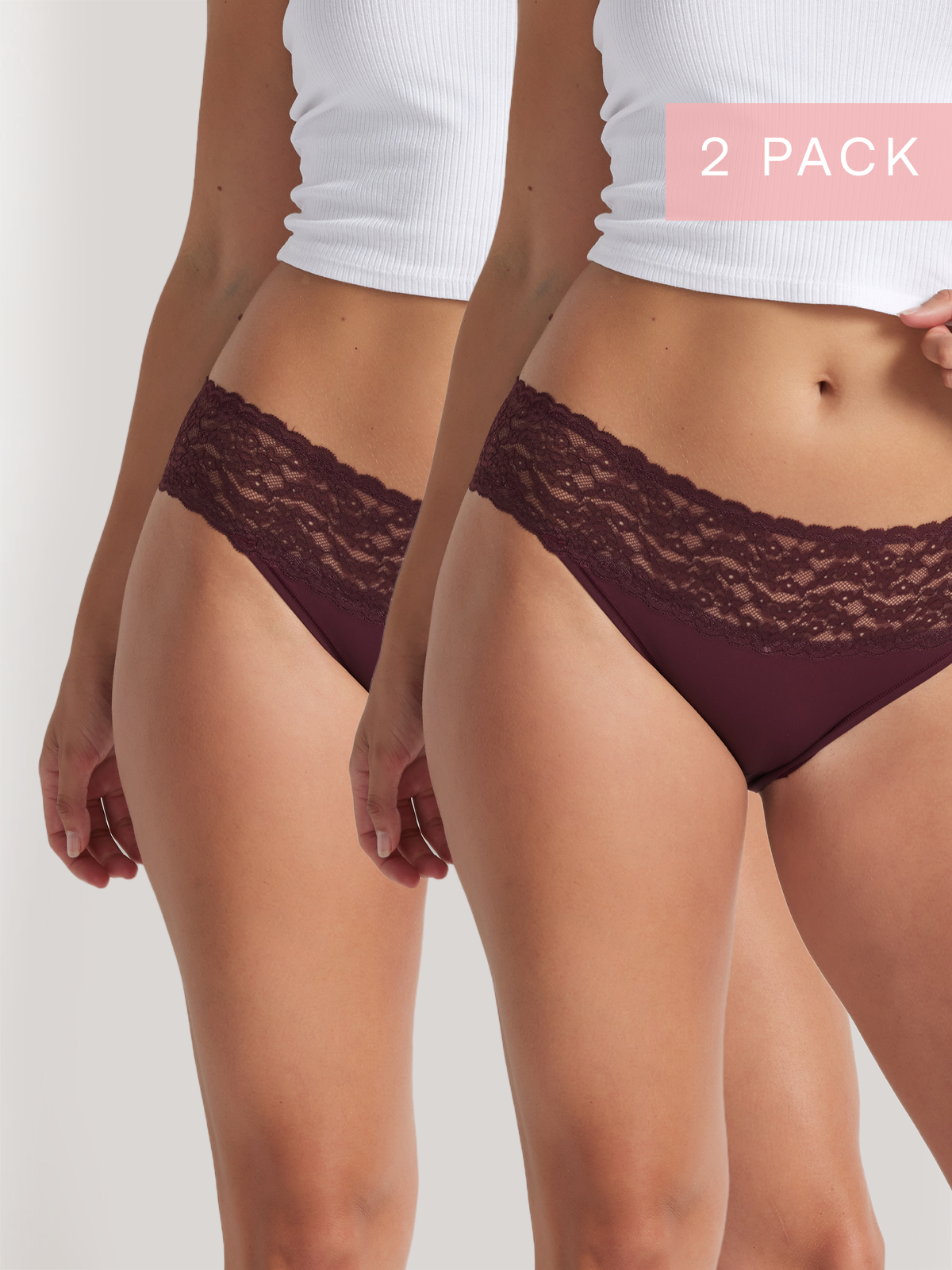 2 Pack Glowlights Bikini in Windsor Wine