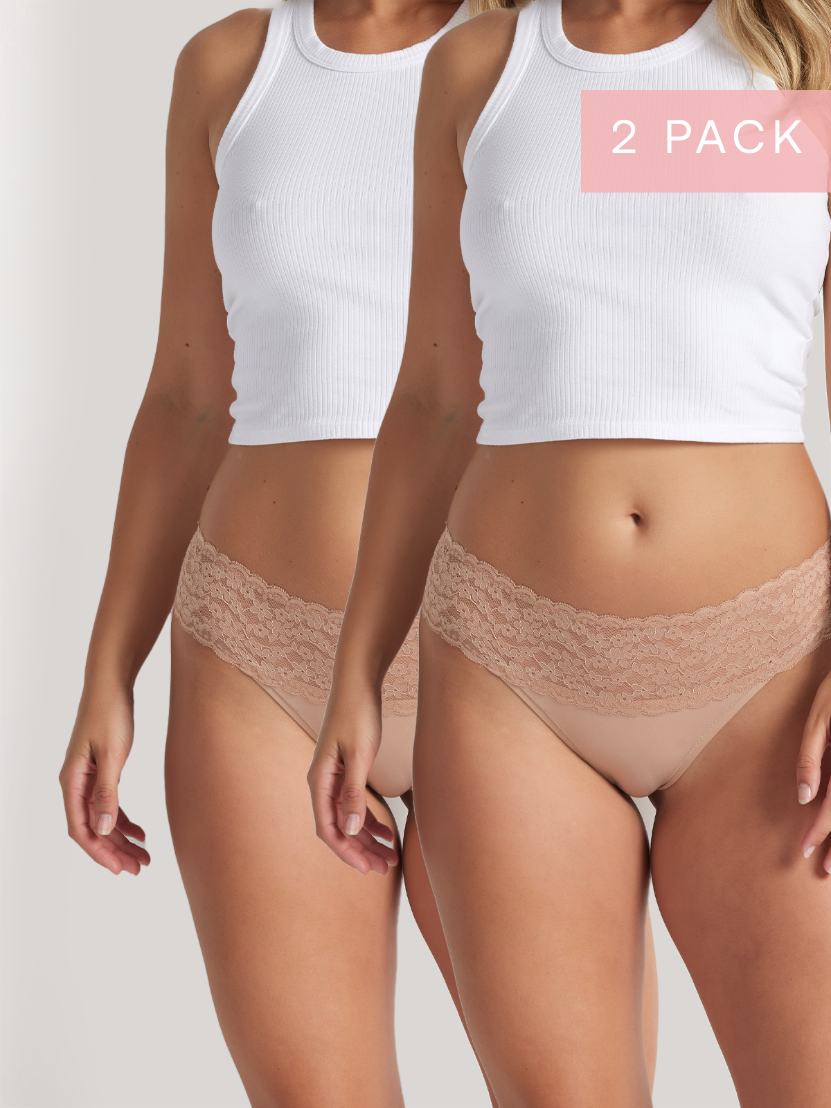2 Pack Glowlights G-String in Hazelnut by Kayser Lingerie