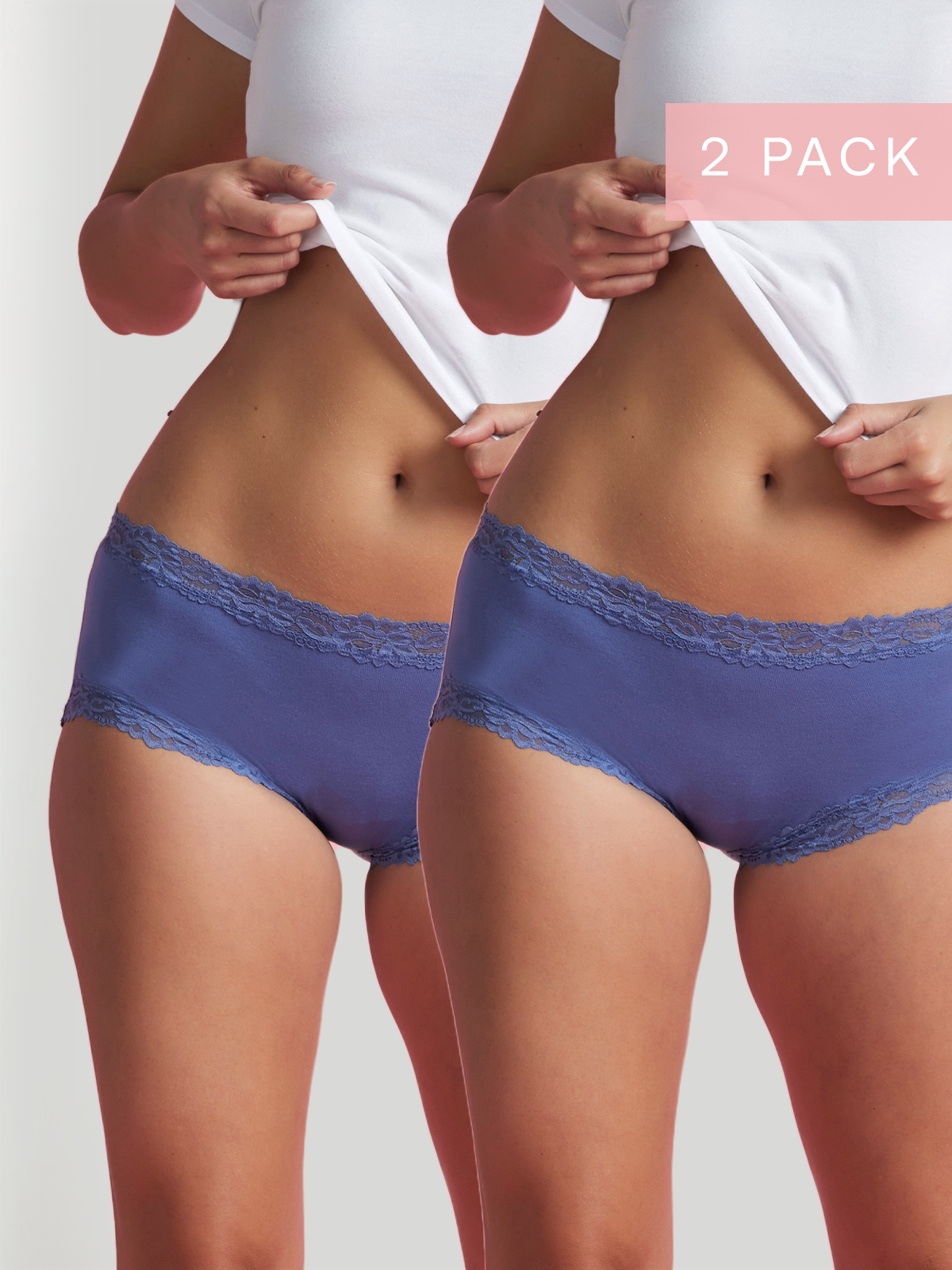 2 Pack Sukie Cotton Boyleg in Velvet Morning by Kayser Lingerie