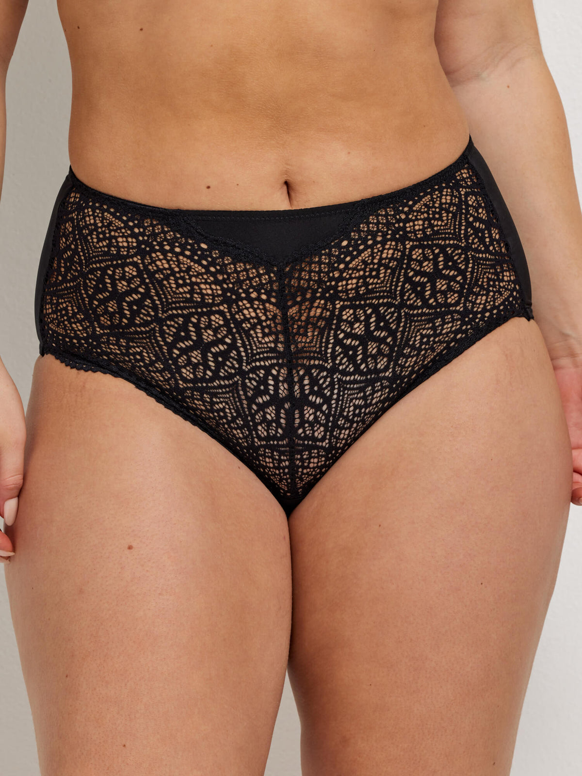 2 Pack Daily Essentials Micro &amp; Geo Lace Full Brief in Black - Kayser Lingerie