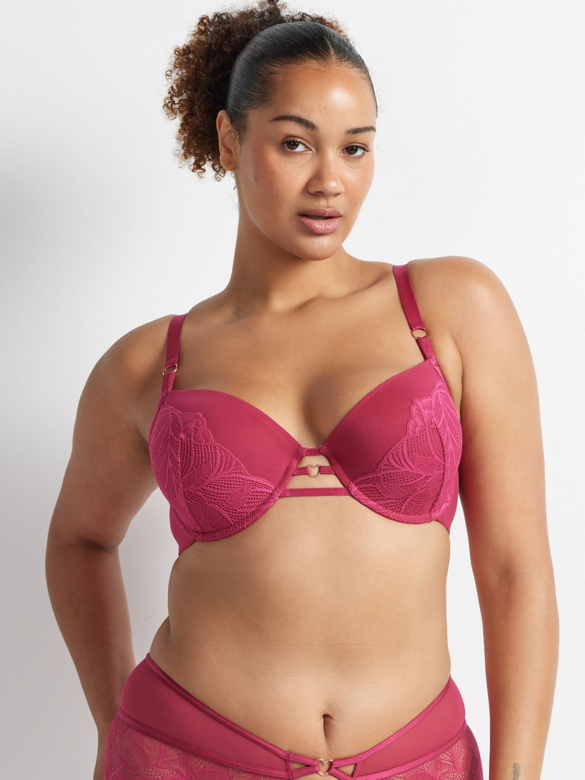 After Dark Out All Night Balconette Bra in Campari by Kayser Lingerie