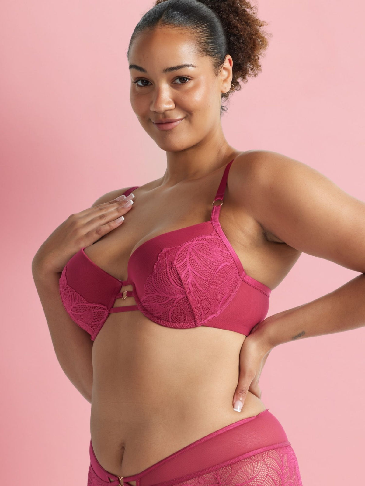 After Dark Out All Night Balconette Bra in Campari by Kayser Lingerie