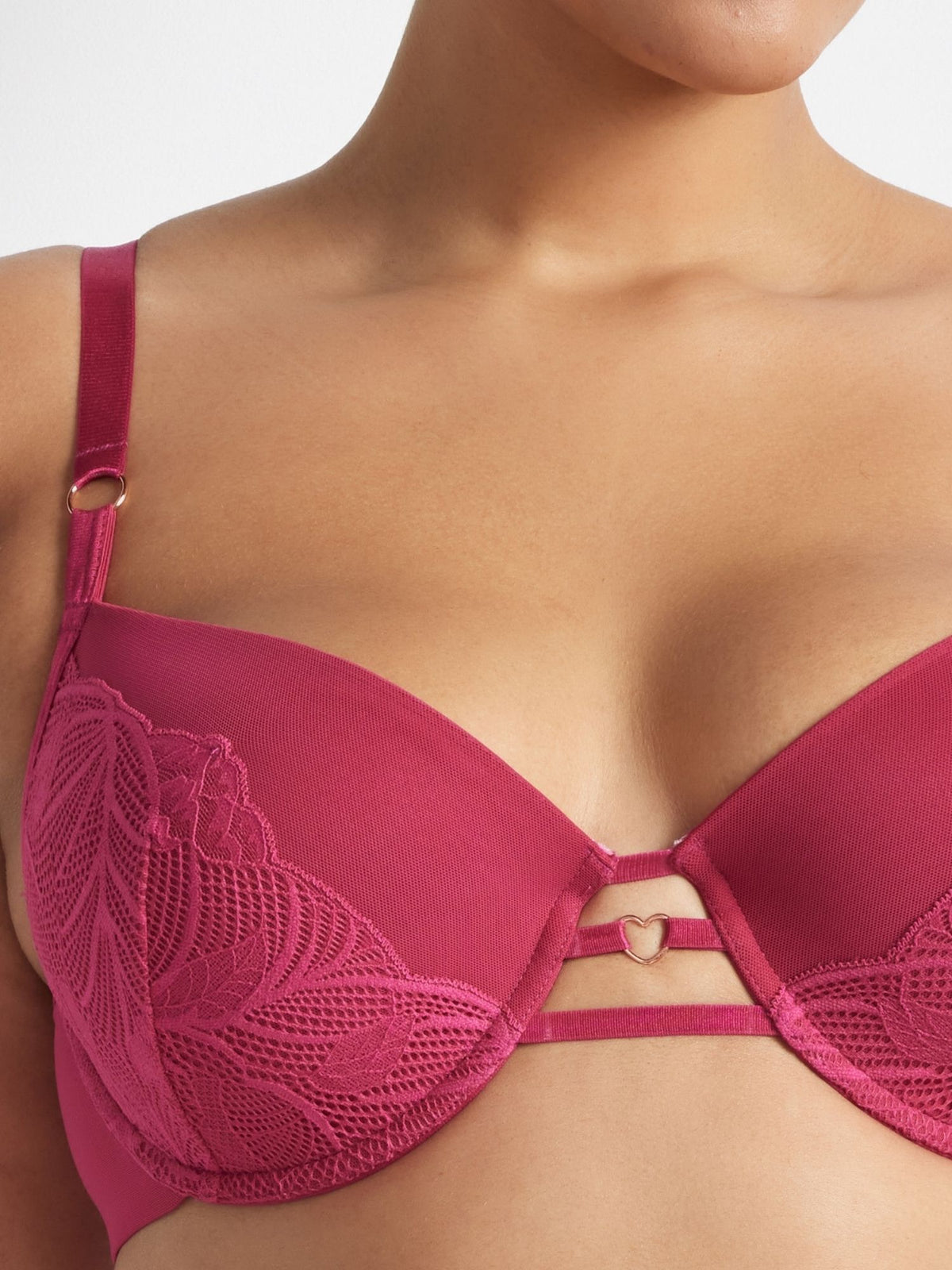 After Dark Out All Night Balconette Bra in Campari by Kayser Lingerie
