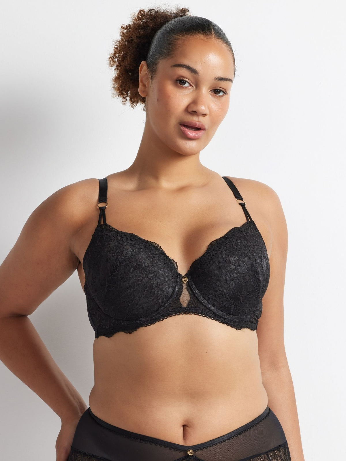 After Dark Twilight Dream D+ Balconette in Black by Kayser Lingerie