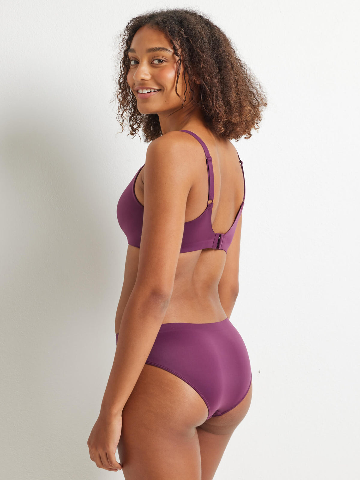 Alive Bandeau Wire-Free Bra in Midnight Plum by Kayser Lingerie