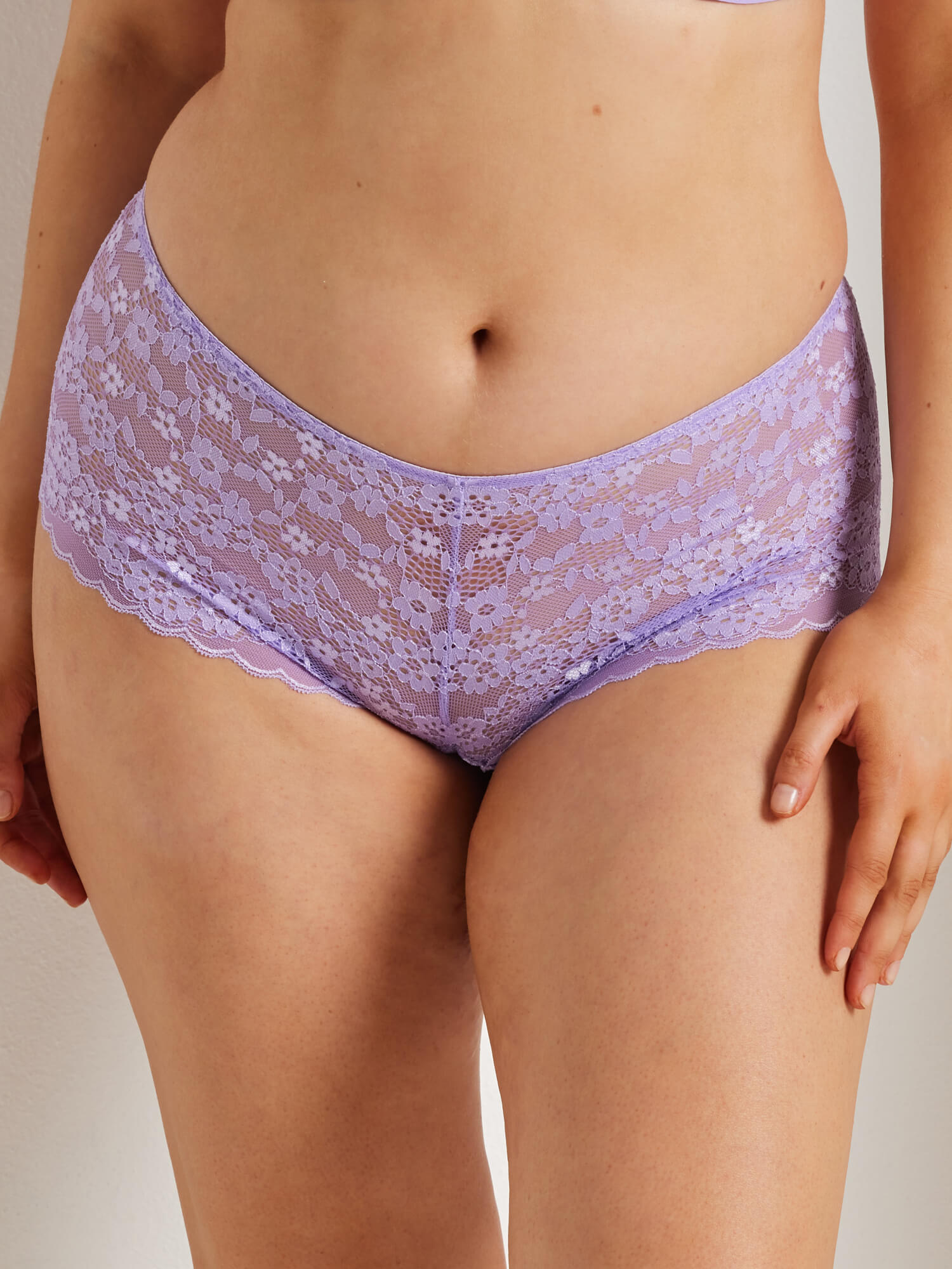 2 Pack Be Free Lace Short in Red & Purple - Kayser Lingerie