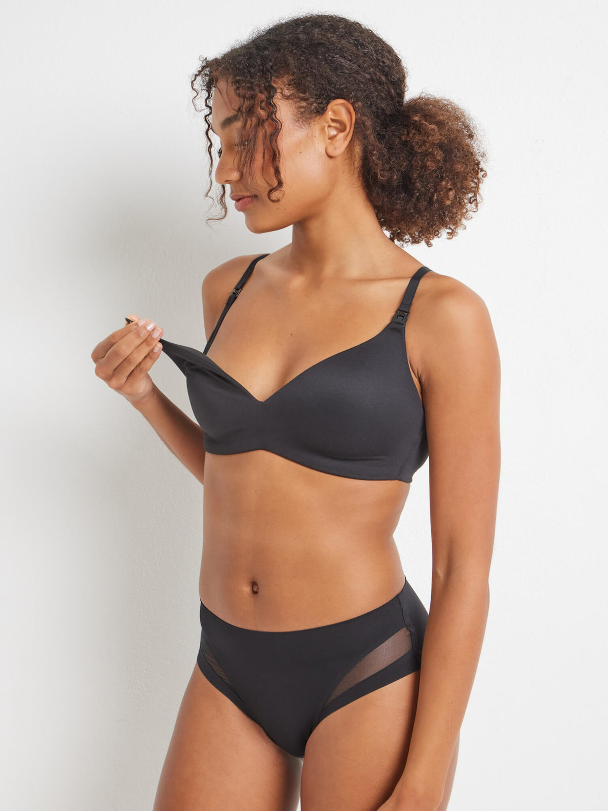 Total Comfort Maternity Wirefree Bra in Black by Kayser Lingerie
