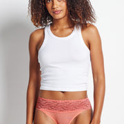 Glowlights Bikini Brief in Candlelight Peach by Kayser Lingerie
