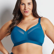 Hold Up Unreal Wire Free Bra in Blue Coral by Kayser Lingerie
