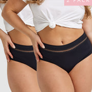 2 Pack Insanely Comfy Full Brief in Black - Kayser Lingerie