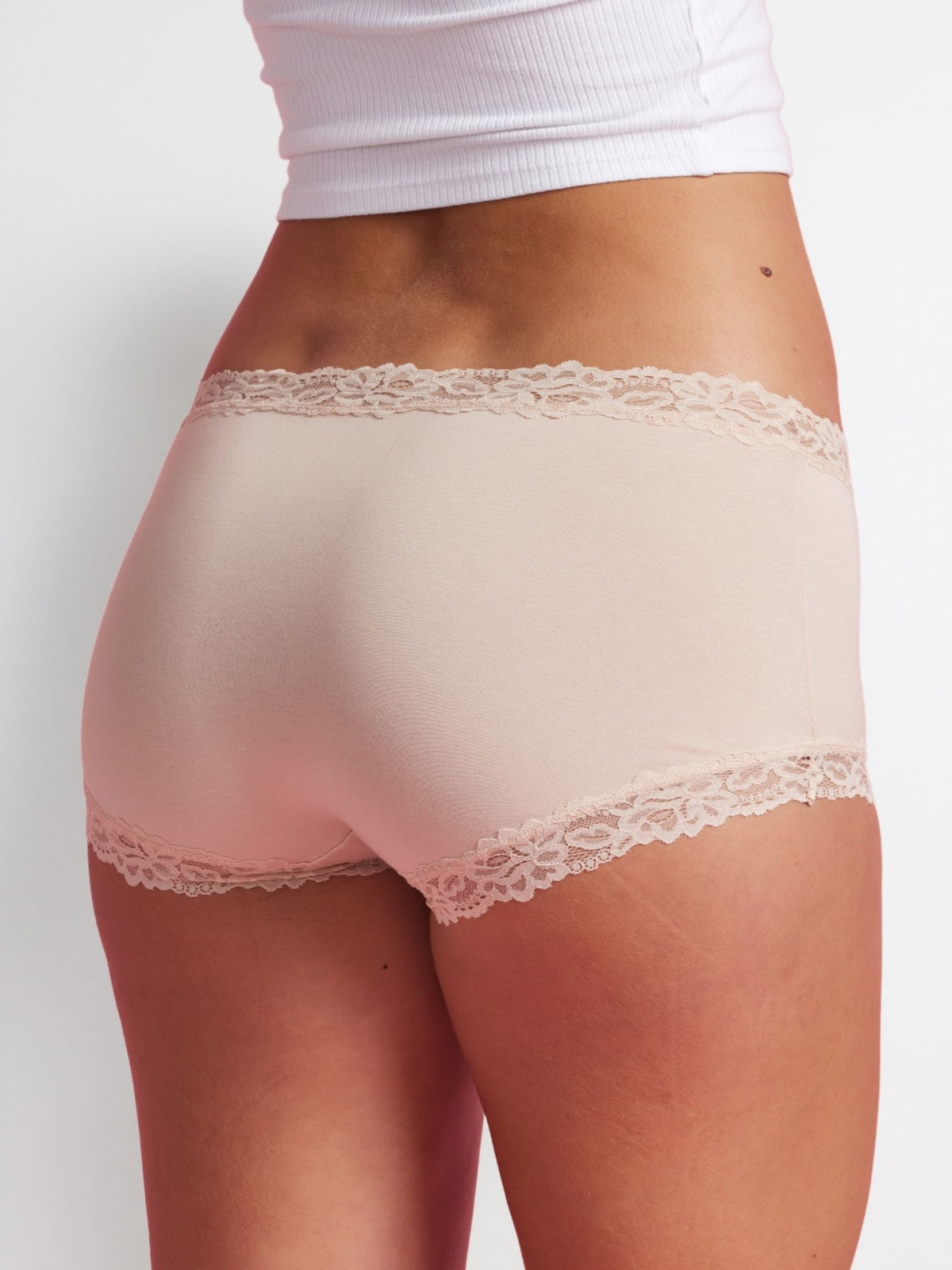 Marais Cotton Full Brief honey cotton back with lace trim