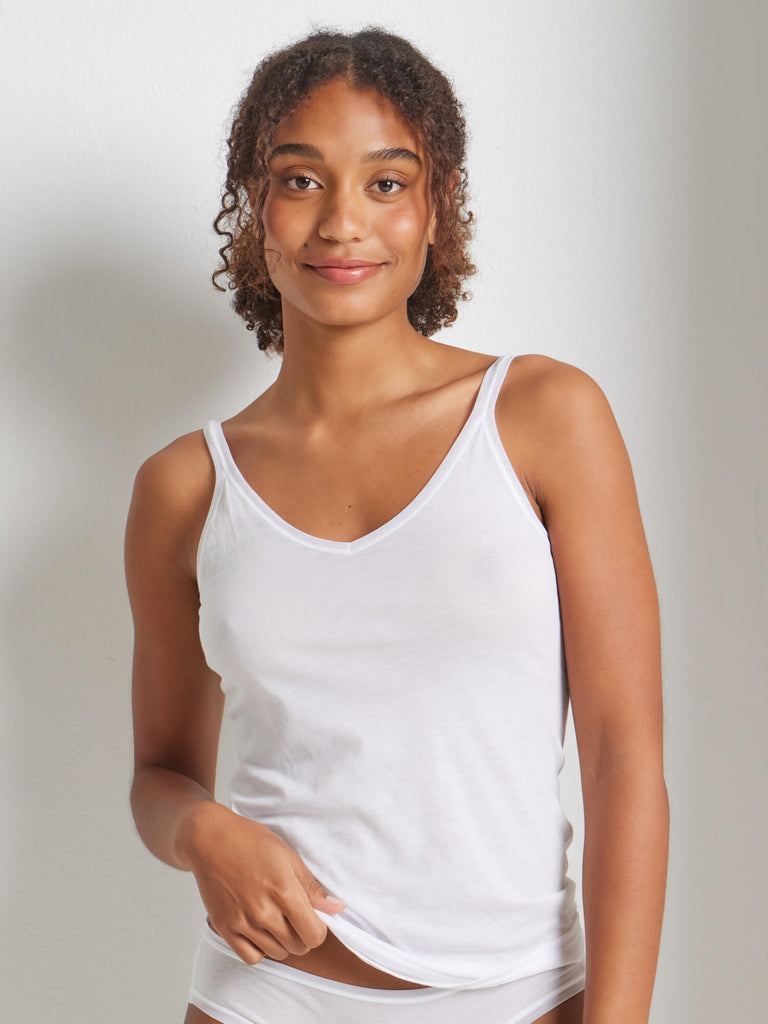 Kayser Lace Stretch Cotton Camisole White