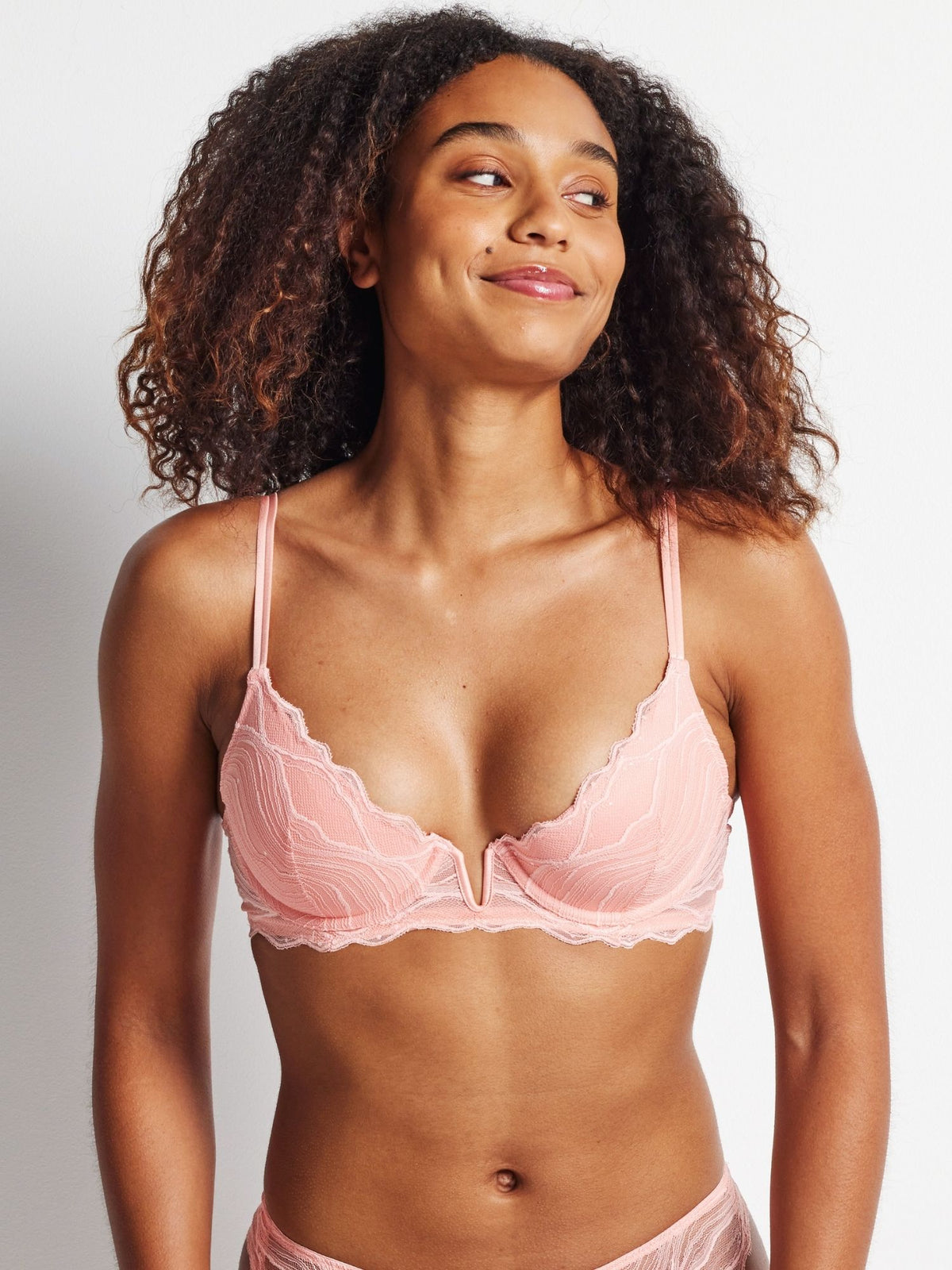 Radiance V Wire Bra in Candlelight Peach by Kayser Lingerie